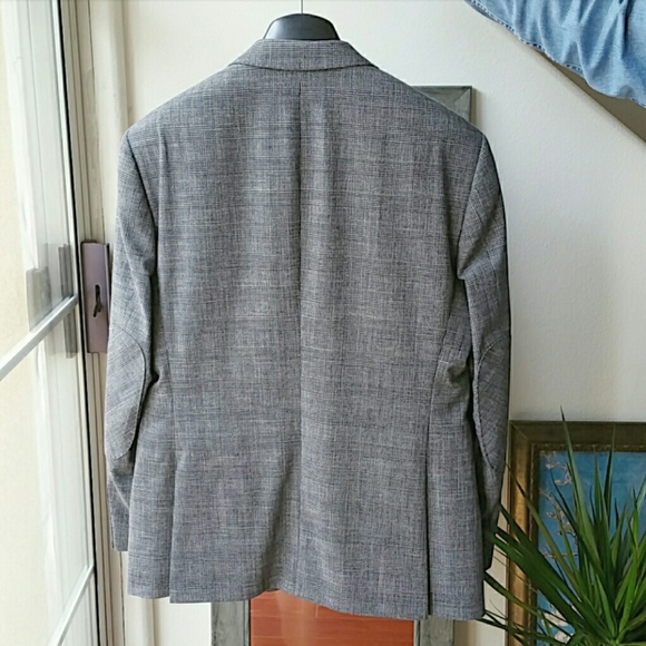 Hugo Boss The Smith Gray Wool Plaid Sport Coat